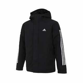 移动端、京东百亿补贴：adidas 阿迪达斯 男子运动休闲三条纹棉服外套IX8884