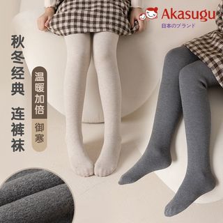 爱舒屋 akasugu女童打底裤子秋冬季保暖加绒加厚棉儿童连裤舞蹈袜子外穿