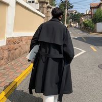 的派风衣男中长款秋冬季外套战壕男生高级感男款冬装男士披风大衣