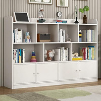 青雀台【实木、包安装、20号截单】实木书架书柜落地一体带门层架置物架 三层带门 160长123高  24深