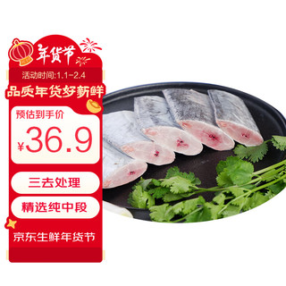 惊鲜冷冻东海三去带鱼纯中段1.5斤 海鲜鱼类 舟山海域 源头直发 年货