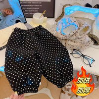 拥抱熊儿童加绒裤加厚裤子女童冬季新款男童保暖裤宝宝外穿卫裤童裤童装