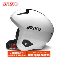 BRIKO滑雪头盔 VULCANO2.0 FIS 6.8高性能全盔专业防冲击滑雪装备 A04-亮白 XL