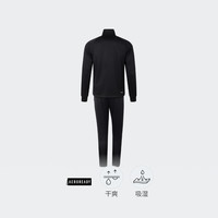 速干休闲简约立领长袖运动服套装男adidas阿迪达斯轻运动