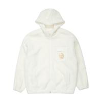 阿迪达斯 adidas女中大童保暖仿羊羔绒休闲运动厚夹克连帽外套