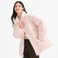 【90鸭绒】诗凡黎粉色羽绒服甜美保暖小个子短外套