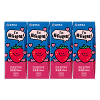 延世牧场190ml香蕉草莓风味早餐奶儿童奶甜奶 【190ml*4支】草莓格优惠】