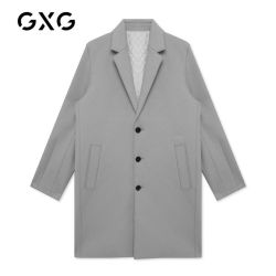GXG 男士中长款毛呢大衣 GB126835J