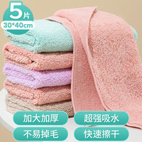 LYNN家务保洁抹布打扫卫生厨房洗碗布百洁布洗车擦车毛巾30*40cm5张 【加大款】超强吸水40*30cm5片