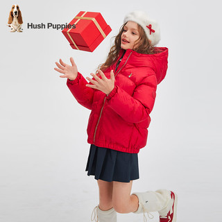 暇步士（Hush Puppies）【新年系列】童装儿童男女童2024冬季新款保暖舒适喜庆吉祥羽绒服   【充绒量118g】