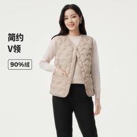 2024秋季轻薄羽绒马甲女V领居家保暖背心