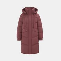 雪中飞 SNOWFLYING冬日保暖中长款女式可脱卸帽简约潮流时尚羽绒服女士户外出游