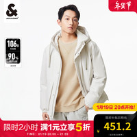 杰克·琼斯(JACK&JONES)冬季新款男士衣服潮流商务休闲拉链按扣保暖羽绒服男外套男装