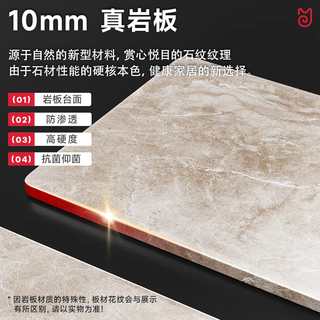 美厨物语厨房置物架餐边柜橱柜置物收纳柜储物碗柜微波炉烤箱落地用具大全 【雪山岩板】灰-3层120长40宽