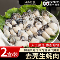 口水时代青岛大虾20/30 大号虾 青岛本土大虾 鲜活白虾海鲜生鲜 生蚝肉 500g 【250g*2盒】