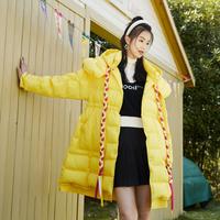 活力泡芙女式连帽保暖宽松厚款中长款休闲羽绒服