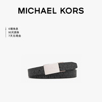 MICHAEL KORS新年MK男士腰带BELT老花休闲双面腰带138*3.1cm黑色 黑色001