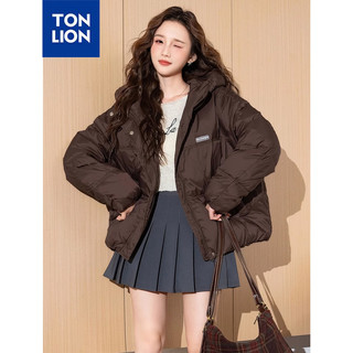 唐狮2024秋冬新款女连帽短款羽绒服WP