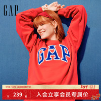 Gap男女装2025春季新款法式圈织爱心刺绣logo卫衣休闲上衣721023