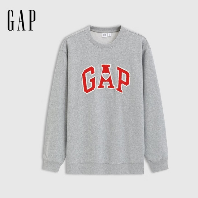 Gap 男士法式圈织爱心刺绣logo卫衣 721023