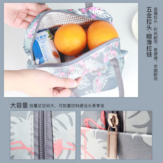 创得加厚饭盒保温袋便当手提铝箔包条纹带饭手拎帆布袋子餐盒
