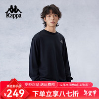 卡帕(Kappa)男女同款卫衣春秋新款运动圆领卫衣针织长袖上衣套头衫K0EY2WT30D K0EY2WT30D-990 XL