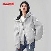 YAYA 鸭鸭露营羽绒服女2024冬季新品短款韩版工装街头休闲加厚鸭绒外套