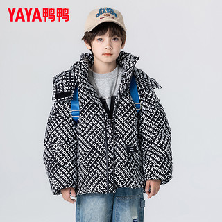 YAYA 鸭鸭儿童羽绒服男女童潮流加厚短款美式冬季中大童装亲子装外套HF