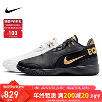 耐克NIKE篮球鞋男子勒布朗LEBRON NXXT 运动鞋FJ1567-103白黑44
