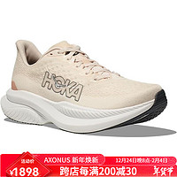 HOKA ONE ONE女鞋运动鞋秋冬跑步鞋织物透气时尚缓冲轻盈日常防滑舒适训练鞋 Eggnog/Vanilla米色 春秋 5 /36码