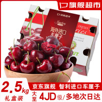 松筱 车厘子次日达5kg-2.5kg智利大樱桃水果原箱礼盒装年货节 2.5kg礼盒装XL级 24