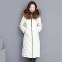雪中飞 SNOWFLYING女式长款羽绒服貉子毛领舒适保暖时髦抗寒挺括版型双面穿羽绒服女