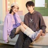 唐狮秋冬季卫衣男加绒乐一通兔八哥后背印花外套女潮