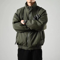 梵意凯2024冬季棉服棉衣男生加厚保暖面包服运动休闲潮牌帅气外套 绿色 L