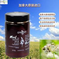 Oneroot加拿大一根牌荞麦花蜂蜜 新年 纯蜂蜜 功效2倍麦卢卡 褐色/玻璃瓶装500g