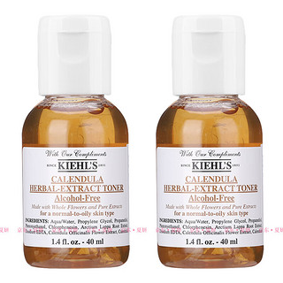 Kiehl\'s 科颜氏 女士爽肤水/化妆水 金盏花水40ml*2 小样