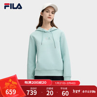 FILA 斐乐官方女子连帽卫衣2025春新款时尚休闲舒适针织长袖上衣