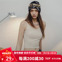 马登 MADEN针织细带背心复古辣妹纯色百搭显瘦吊带内搭打底无袖上衣夏女