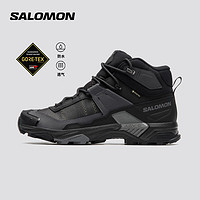 萨洛蒙（Salomon）男款 户外运动防水登山稳定抓地透气徒步鞋 X ULTRA 5 MID GTX 黑色 477542 9.5 (44)