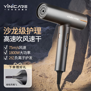 一尔 1800W无刷电机高速吹风机 月影灰
