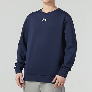 安德玛（Under Armour）男子休闲舒适纯色时尚圆领运动卫衣 23600306-100 23600306-409 L