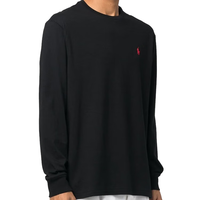 Polo Ralph Lauren美国拉夫劳伦T恤 圆领纯棉 平纹纯色打底衫 黑色 常规 M 165-175cm/55-75kg