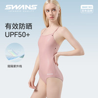 swans泳衣女2025年微胖女孩遮肉连体三角泳衣游泳馆