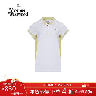 Vivienne Westwood 2024春夏 男女通用款纯棉短袖POLO衫 西太后 白色 M