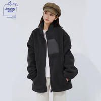 JEANSWEST CLUB真维斯摇粒绒外套女棉袄秋冬季防风保暖2024新款开衫加厚抓绒上衣