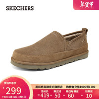 斯凯奇(Skechers)秋季男鞋加绒一脚蹬205472 /TAN