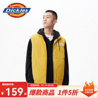dickies背心 男士上衣纯色印花正反两穿棉服马甲DK009608