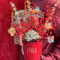 ToSpring 2025新年装饰福桶摆件