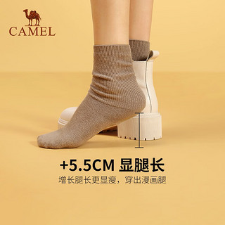 骆驼（CAMEL）女鞋百搭马丁靴时尚简约女靴子 A140076412R,黑色(绒里) 34