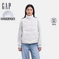 Gap 女装胶印logo立领羽绒马甲 619716